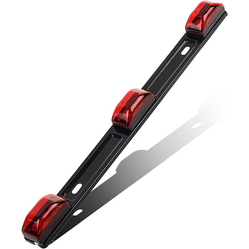 3 lights sealed stainless steel iron frame light strip, LED light strip red LED light strip black base