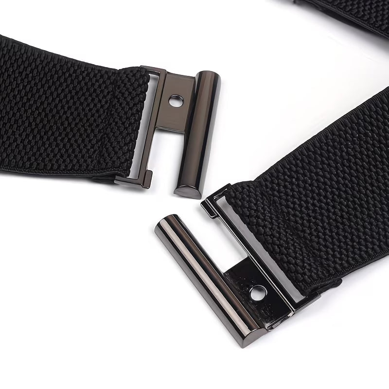 1pc Women'S Black Elastic Waist Belt