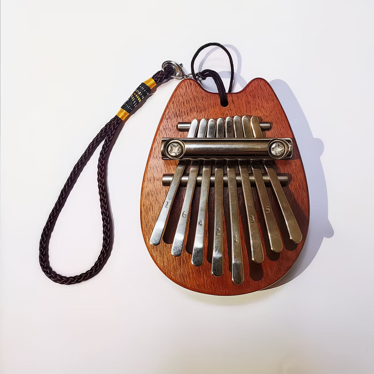 8-Key Cat Mini Kalimba, Exquisite Finger Thumb Piano Marimba Music Accessory Pendant Gift