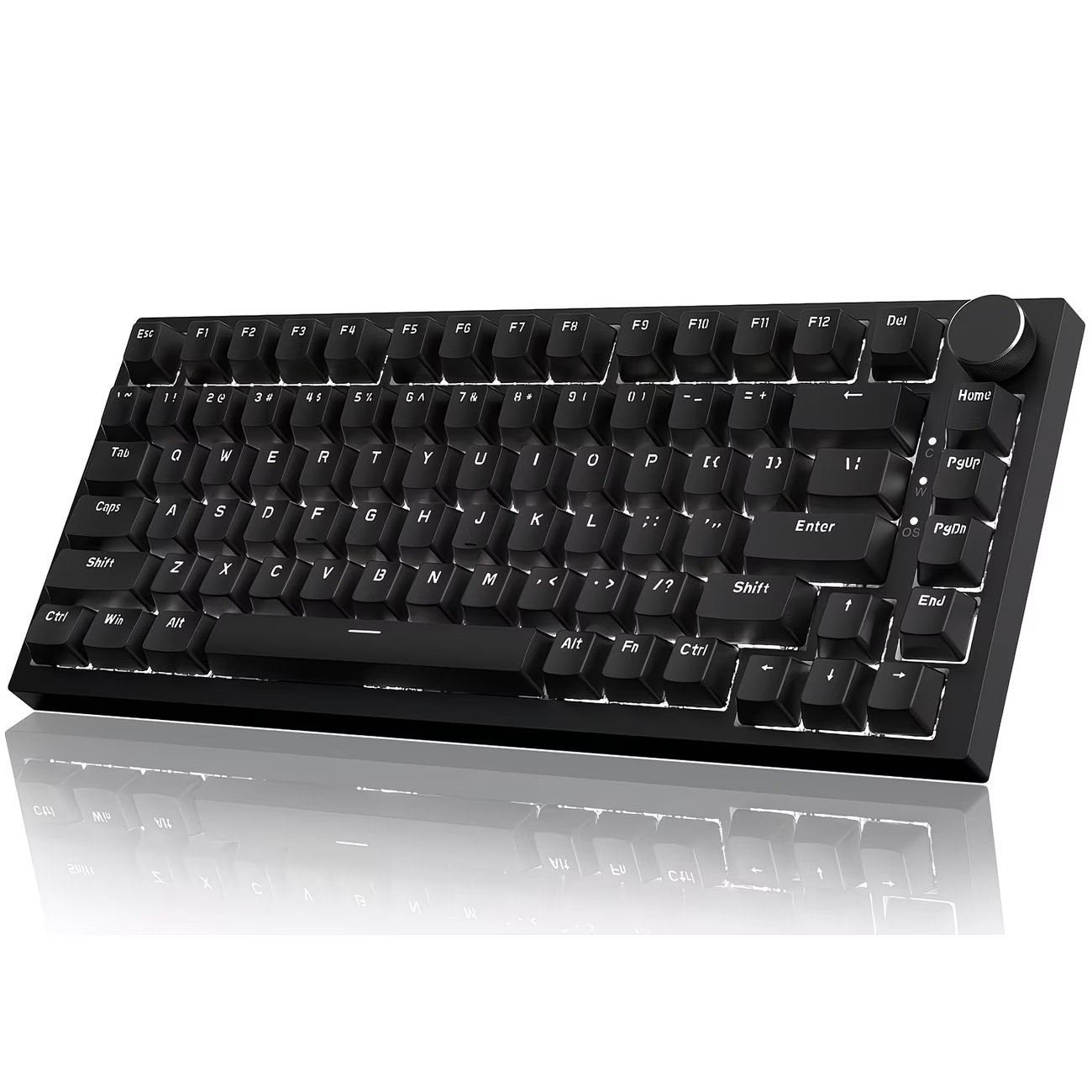 RGB dynamic light wired gaming keyboard, 81 key mute numeric keyboard