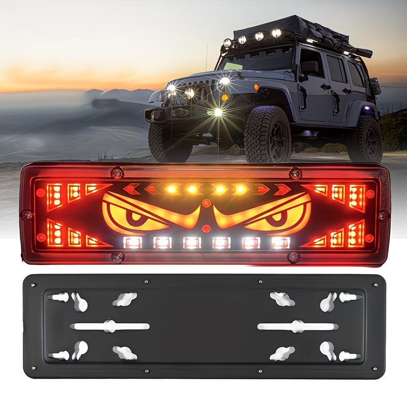 2 Pack LED Tail Light Devil's Eye Lamp Lion Dance Eye Super Bright Decorative Light