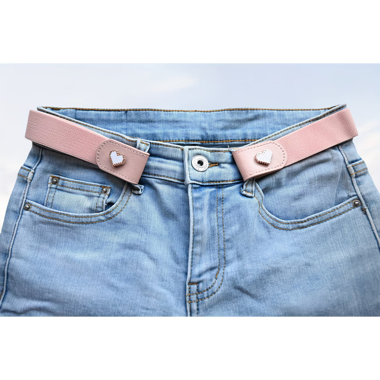 Adjustable Elastic Belt for Women, Perfect for Jeans, Featuring a Seamless Design