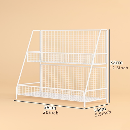 Multi-functional multi-layer metal storage rack, suitable for kitchens