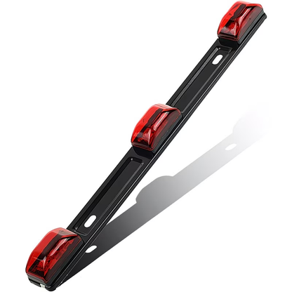 3 lights sealed stainless steel iron frame light strip, LED light strip red LED light strip black base