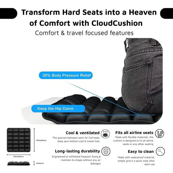 Anti-gravity car seat cushion