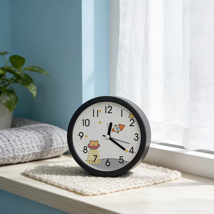 1 cute cartoon alarm clock, modern minimalist creative desk clock