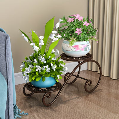 Double-Layer Flower Rack