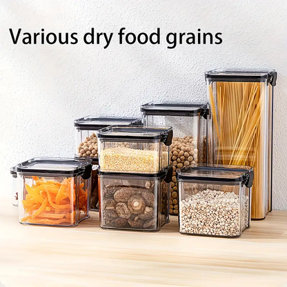 Household food storage containers, with lids, moisture-proof, stackable, airtight jars
