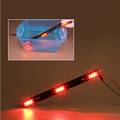 3 lights sealed stainless steel iron frame light strip, LED light strip red LED light strip black base