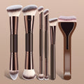 Double-ended makeup brush set, 6 brushes