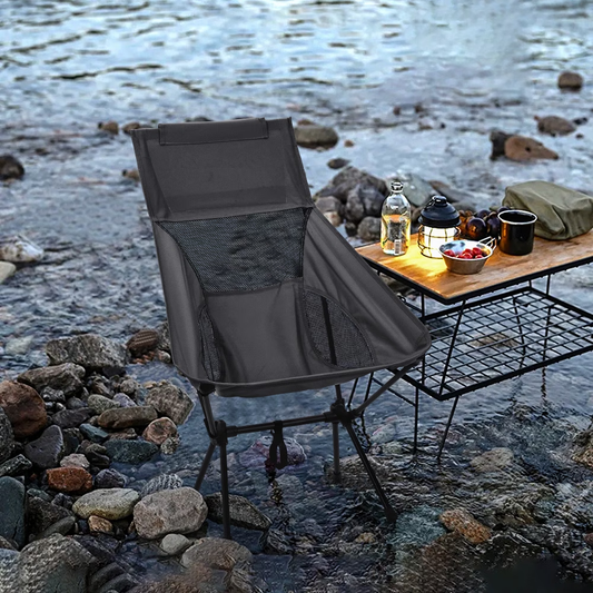 Folding hiking chair, height adjustable, outdoor chair, 41*80*88 cm