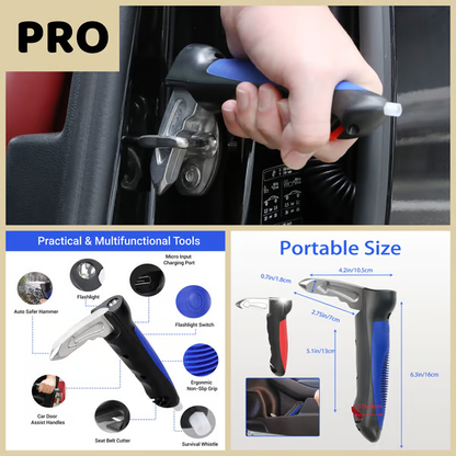 5-in-1 car handle assisted emergency escape system