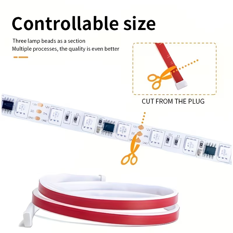 Light strip car LED 12V dynamic, vehicle LED light source, compatible with multiple models