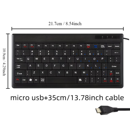 A compact and lightweight 8.5-inch mini keyboard designed specifically for educational and office use