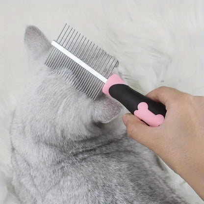 Stainless Steel Pet Hair Removal Comb Float Hair Removal Slicker Brush For Dog