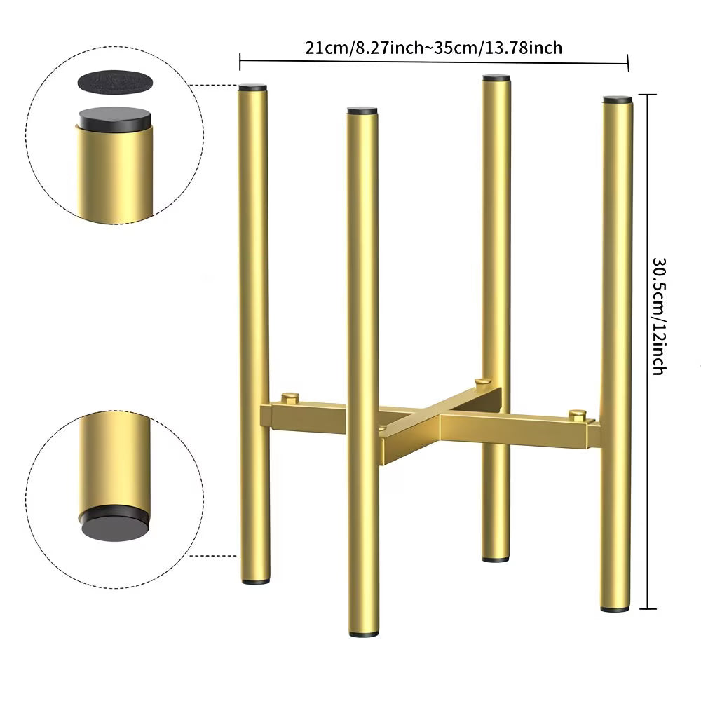 Indoor metal plant stand, gold