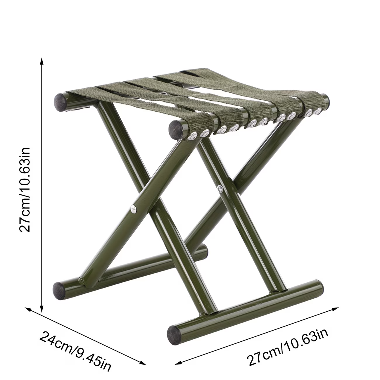 Small folding stool, outdoor metal camping heavy-duty chair, footstool