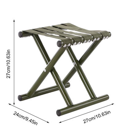 Small folding stool, outdoor metal camping heavy-duty chair, footstool