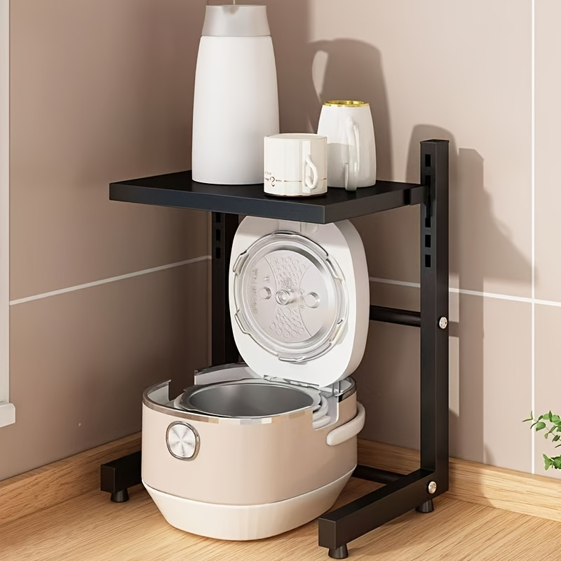 1 air fryer storage rack, metal countertop kitchen organizer