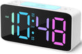 Digital clock with night light, adjustable volume, USB charger, small bedside clock for the bedroom