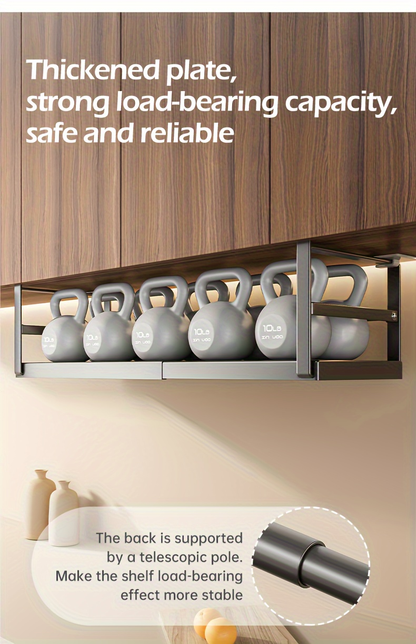 1-piece metal under-cabinet storage rack - no assembly required