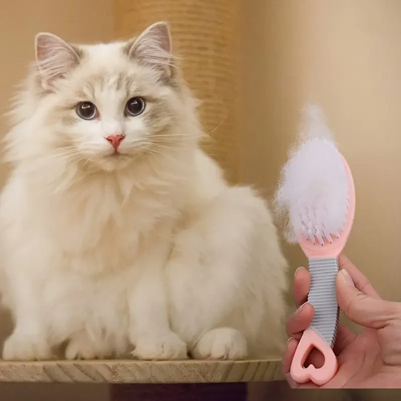 Soft-Touch Detangling Comb for Cats & Dogs — Gentle Plastic Teeth