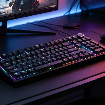 RGB dynamic light wired gaming keyboard, 81 key mute numeric keyboard