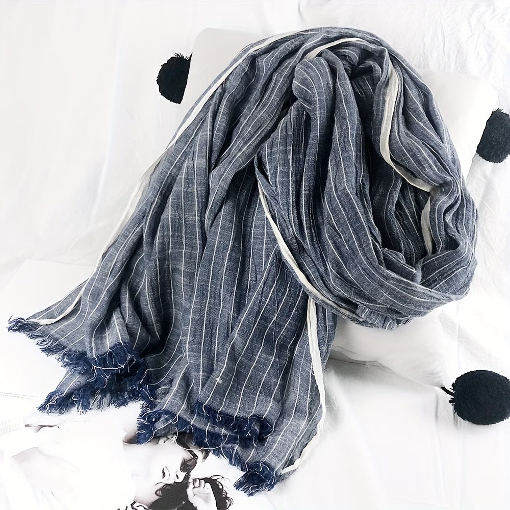 Vintage Style Tie-Dye Striped Scarf, Unisex