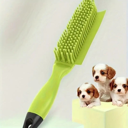 Rubber Grooming Brush | Suitable for dog bathing, massage, and efficient cleaning.