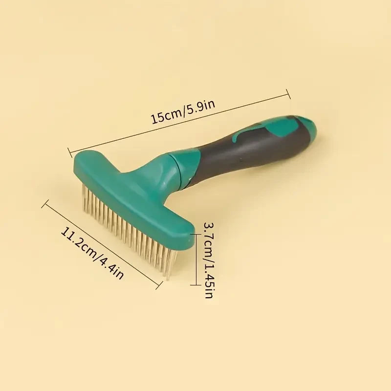 Stainless Steel Double-Row Pin Pet Grooming Comb