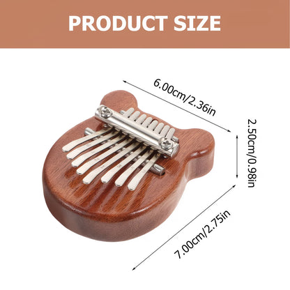 8-Key Cat Mini Kalimba, Exquisite Finger Thumb Piano Marimba Music Accessory Pendant Gift