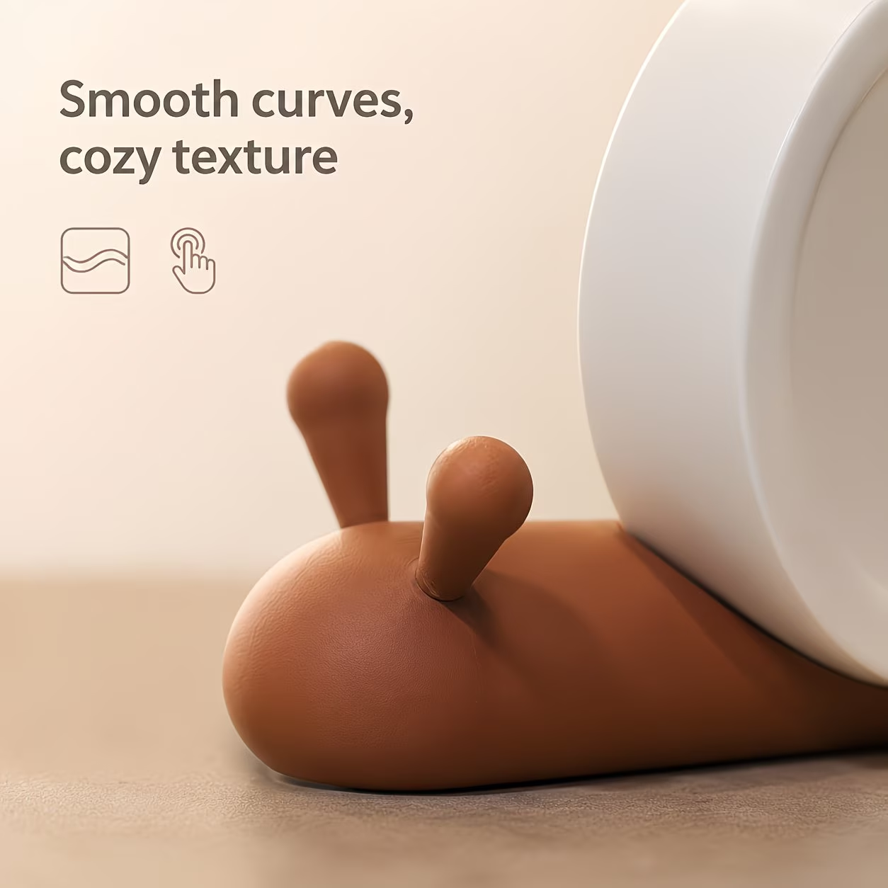 Cute snail design, desktop alarm clock, beautiful room decoration, compact desk clock, silent without ticking, battery powered