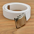 Solid Color New Trendy Unisex Casual Pants with Thickened Automatic Buckle Belt, Versatile Strap