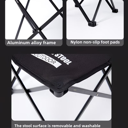 Outdoor folding stool, portable aluminum alloy mini fishing chair