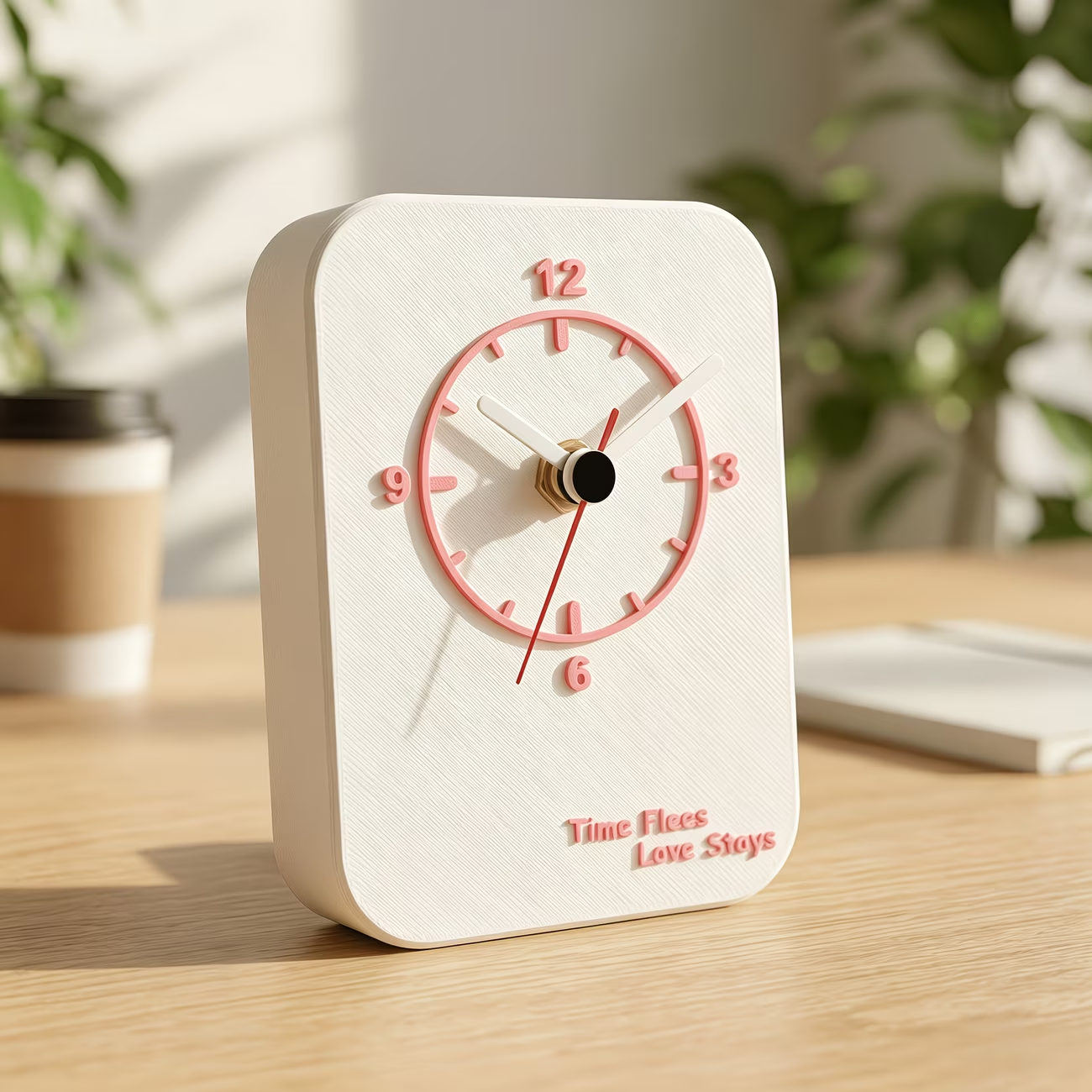 Cute, simple, and detachable vertical clock, compact and quiet wall clock, portable and space saving desktop clock
