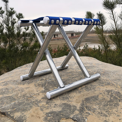 Small folding stool, outdoor metal camping heavy-duty chair, footstool