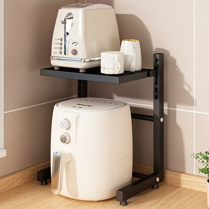 1 air fryer storage rack, metal countertop kitchen organizer