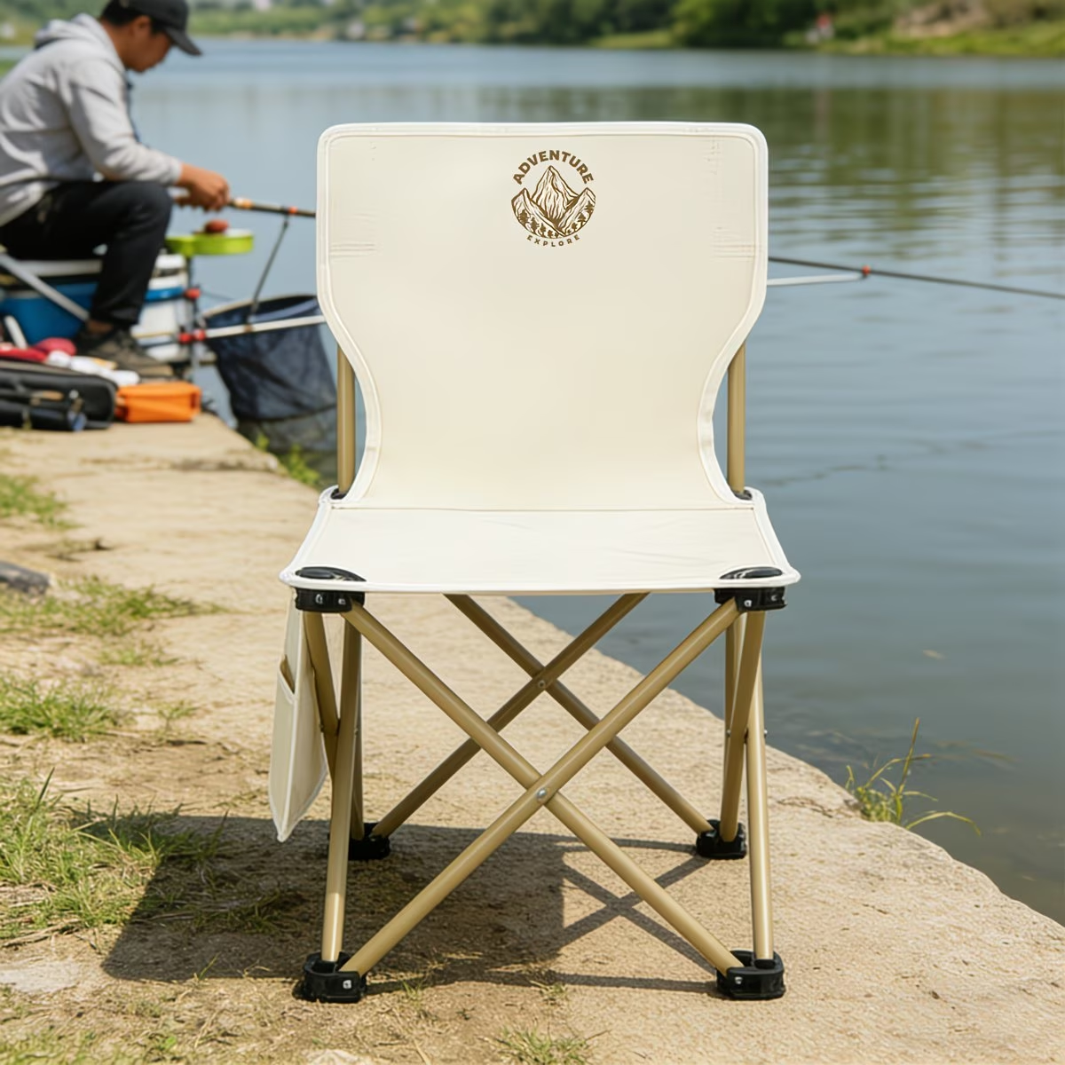 Adventure-themed folding chair, ultralight outdoor camping chair