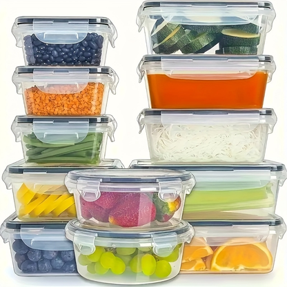 8-pack kitchen refrigerator storage boxes with flip lids