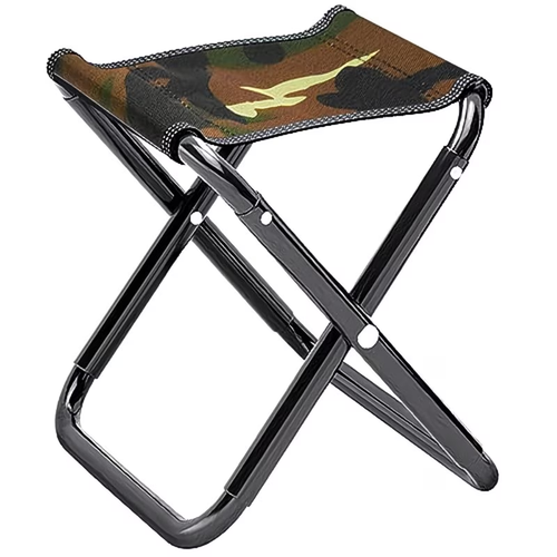 Camouflage Camping Stool | Folding, Lightweight, and Portable Iron Stool, Suitable for Adults