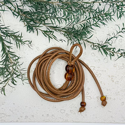 Stylish soft-cord slim belt with an adjustable long design