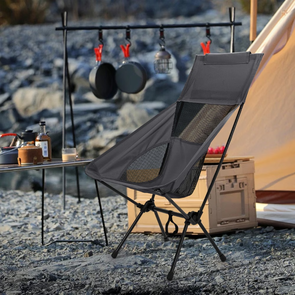 Folding hiking chair, height adjustable, outdoor chair, 41*80*88 cm