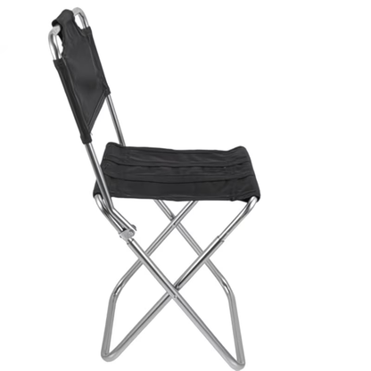 Portable folding chair, suitable for camping, beach and fishing.