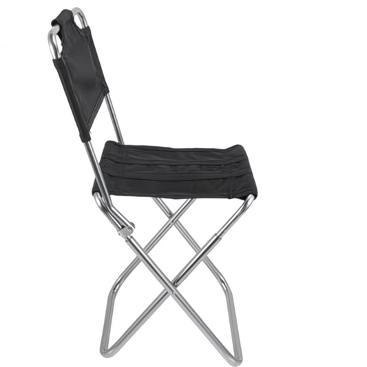 Portable folding chair, suitable for camping, beach and fishing.