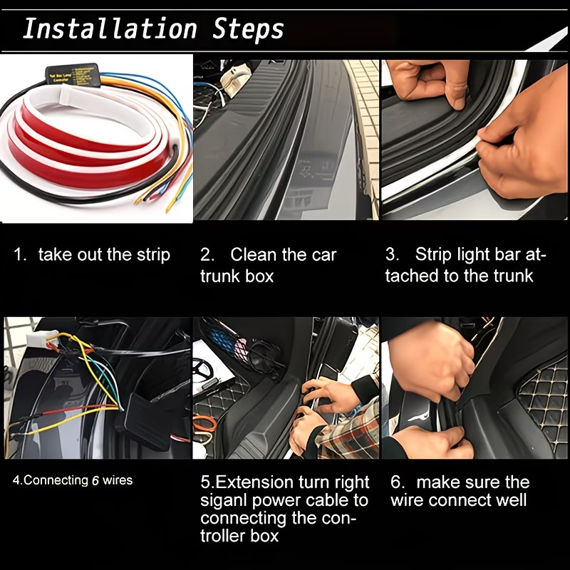 Light strip car LED 12V dynamic, vehicle LED light source, compatible with multiple models