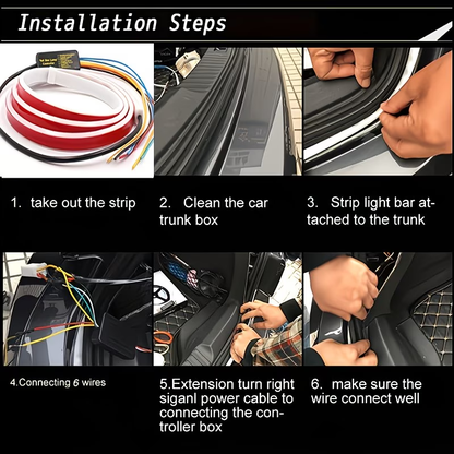 Light strip car LED 12V dynamic, vehicle LED light source, compatible with multiple models
