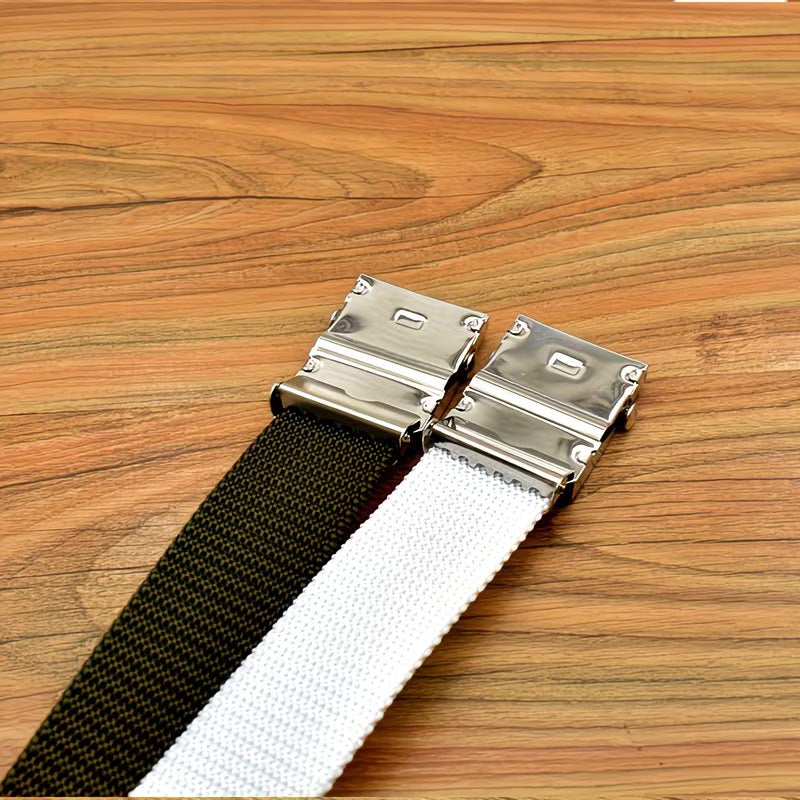 Solid Color New Trendy Unisex Casual Pants with Thickened Automatic Buckle Belt, Versatile Strap
