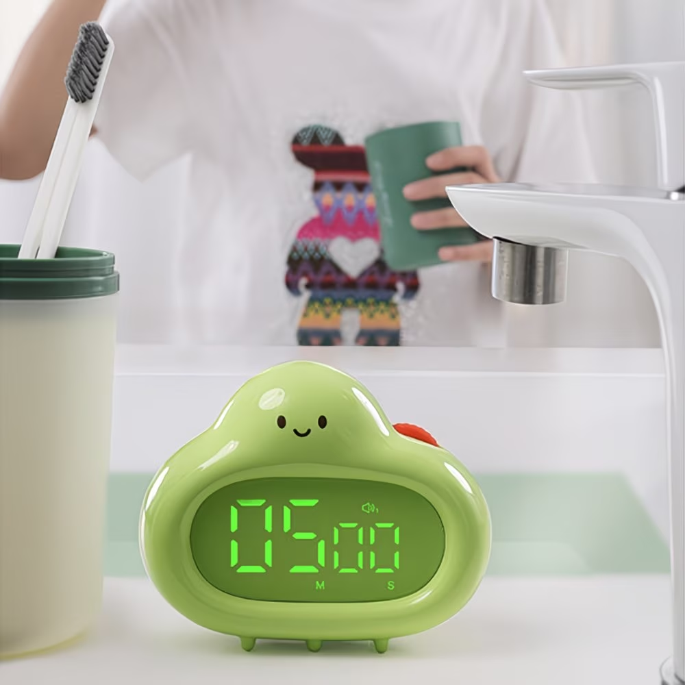 An elegant pear shaped digital clock with countdown and up counting functions, as well as three alarm clocks, suitable for home, bedroom, kitchen, yoga, and exercise