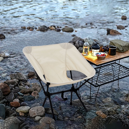 Folding fishing chair, height adjustable, portable camping chair