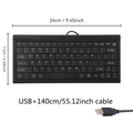 A compact and lightweight 9-inch mini keyboard designed specifically for educational and office use, suitable for CNC lathes and general-purpose machine tools
